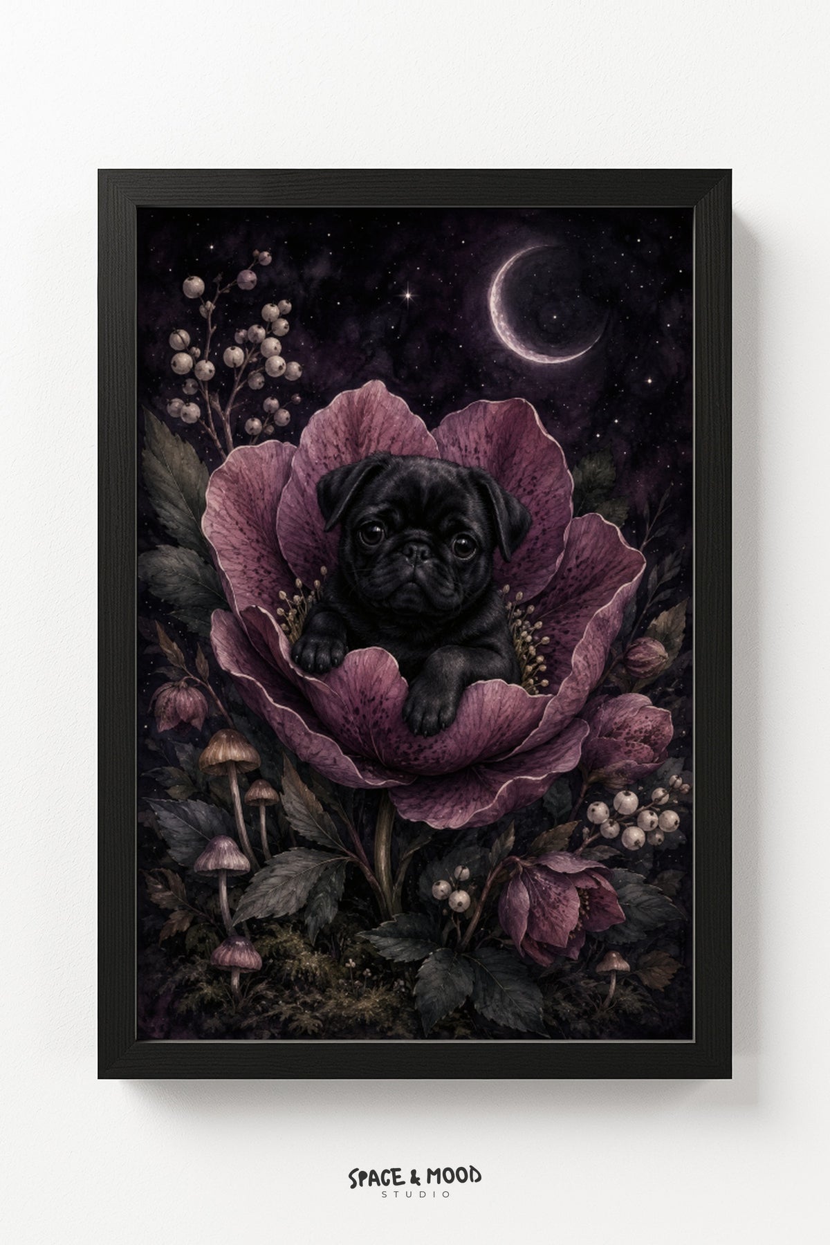 Pug Dark Flower Mushroom