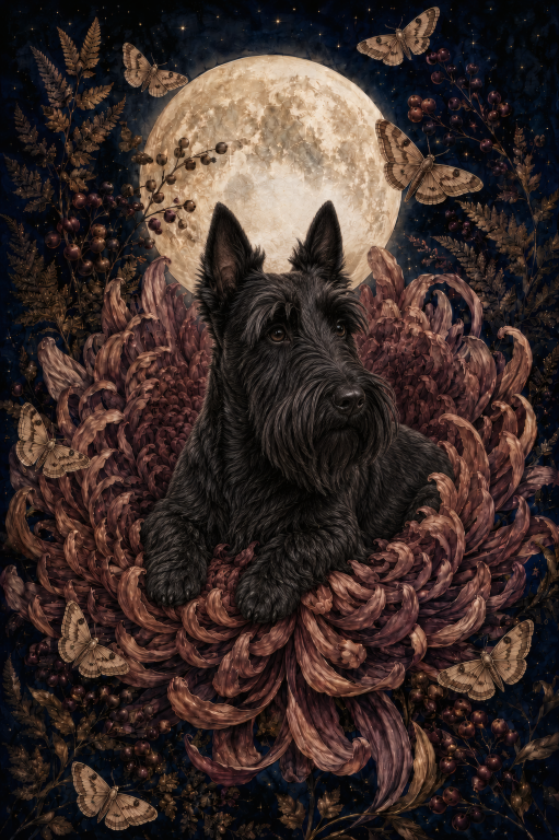 Scottish Terrier Chrysanthemum