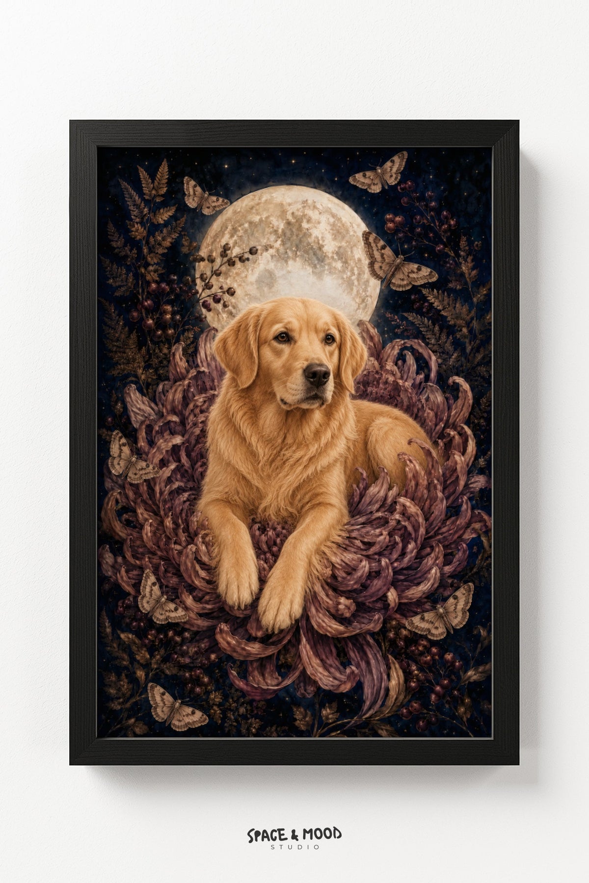 Golden Retriever Chrysanthemum