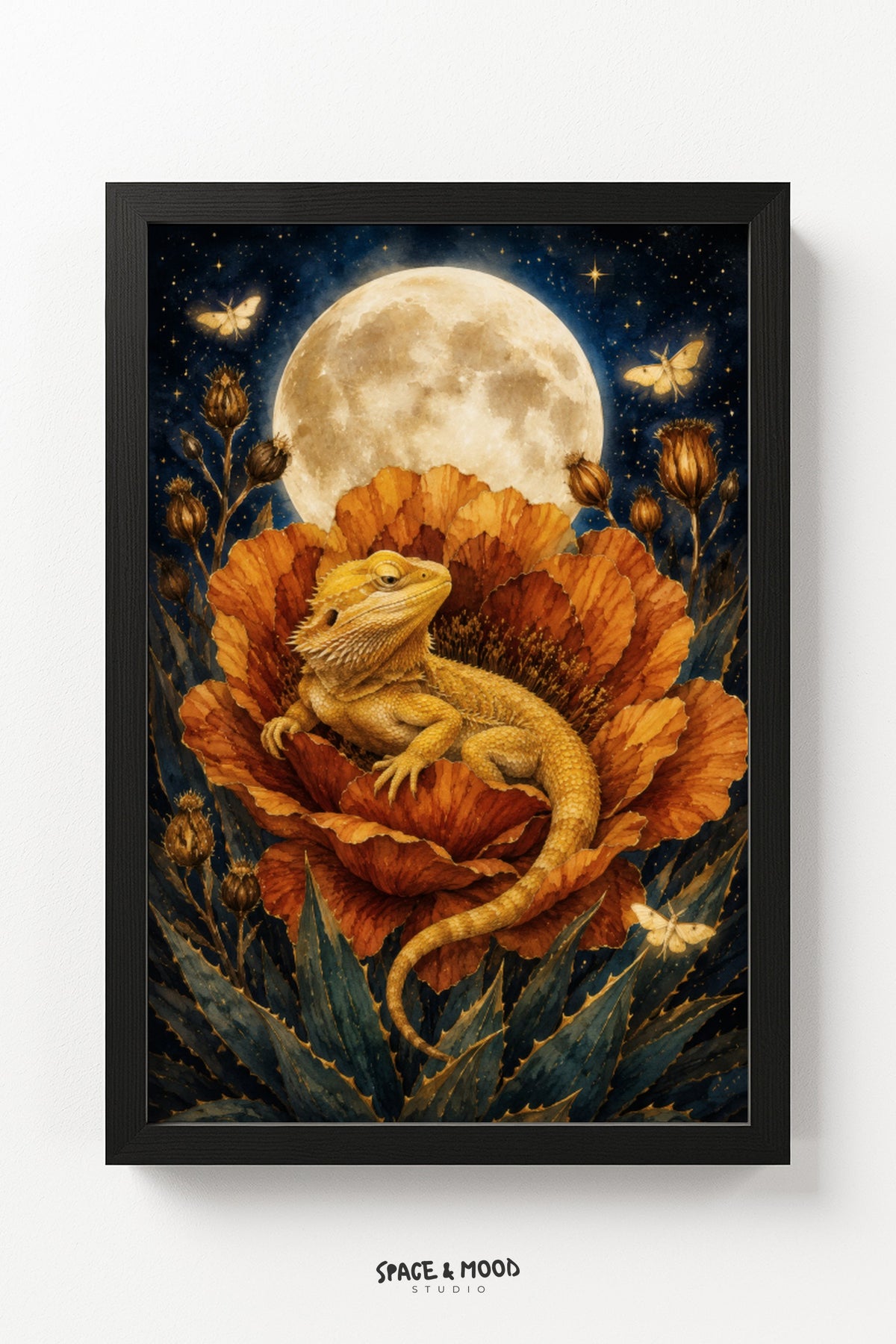 Bearded Dragon and Moon