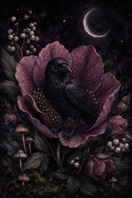 Raven Peony Dark Moon