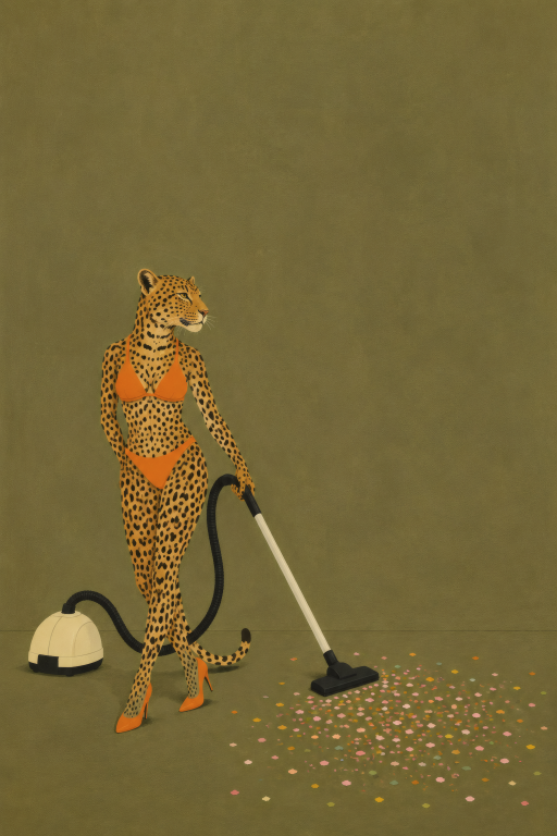 Leopard Vacuuming