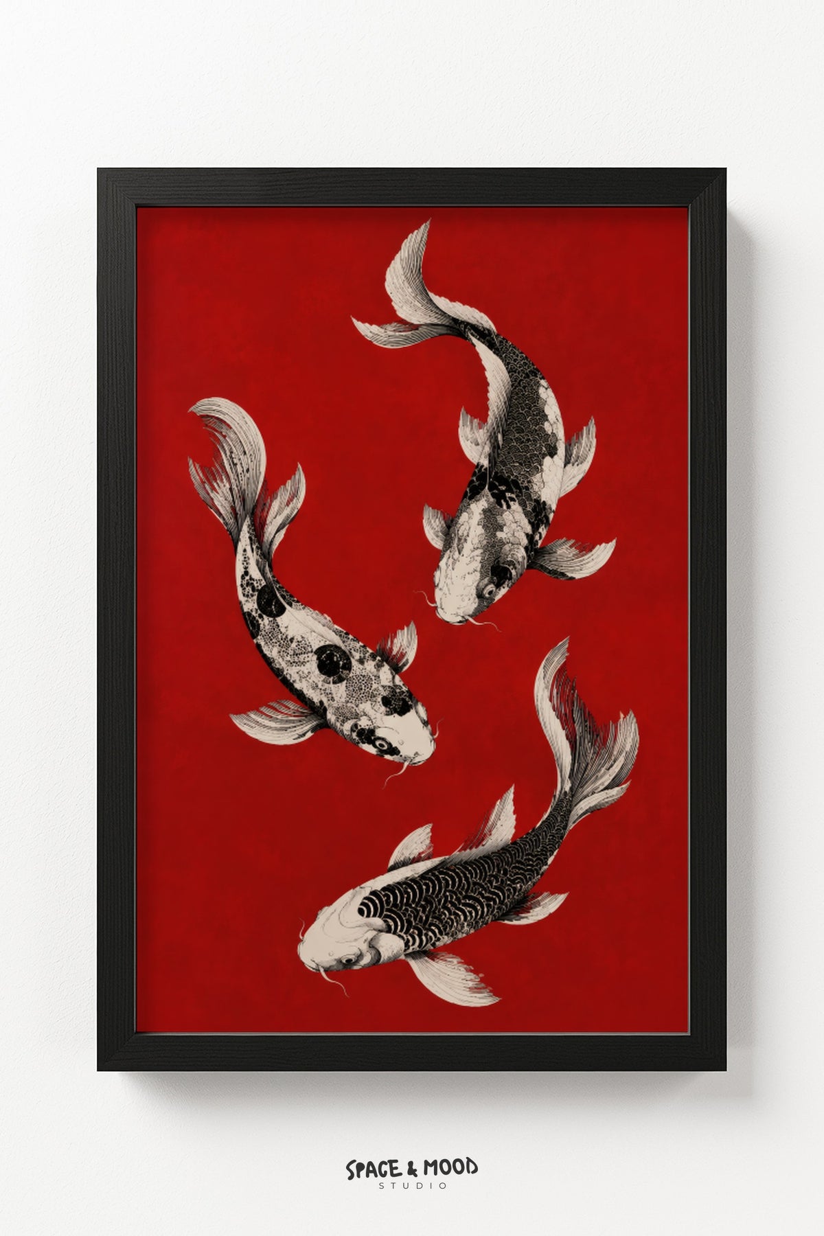 Koi Fish Trio Red