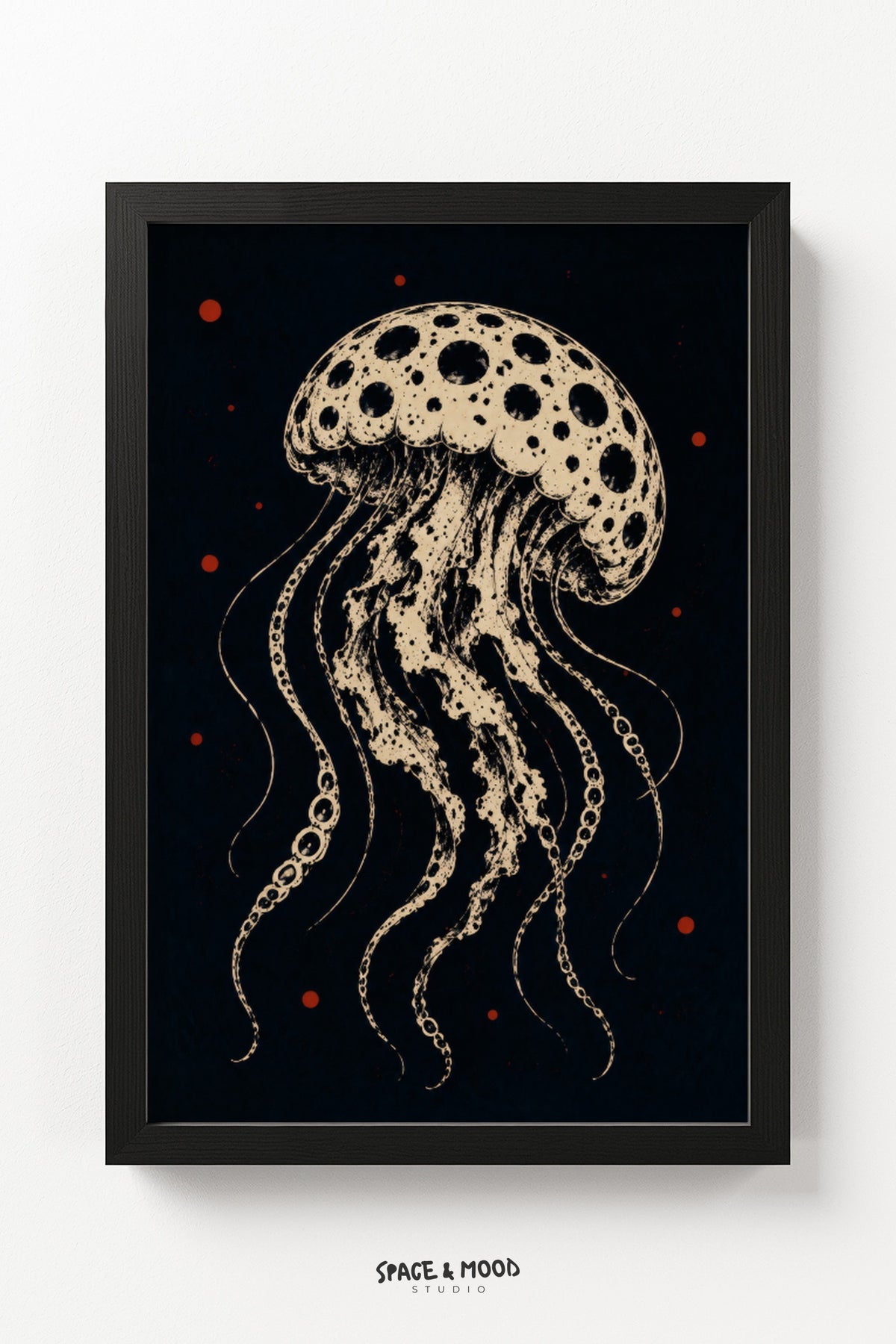 Jellyfish Vintage Etching