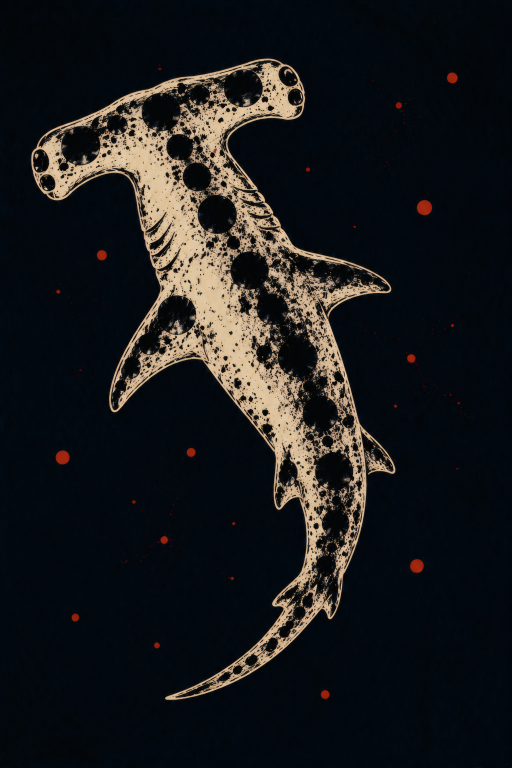 Hammerhead Shark Etching