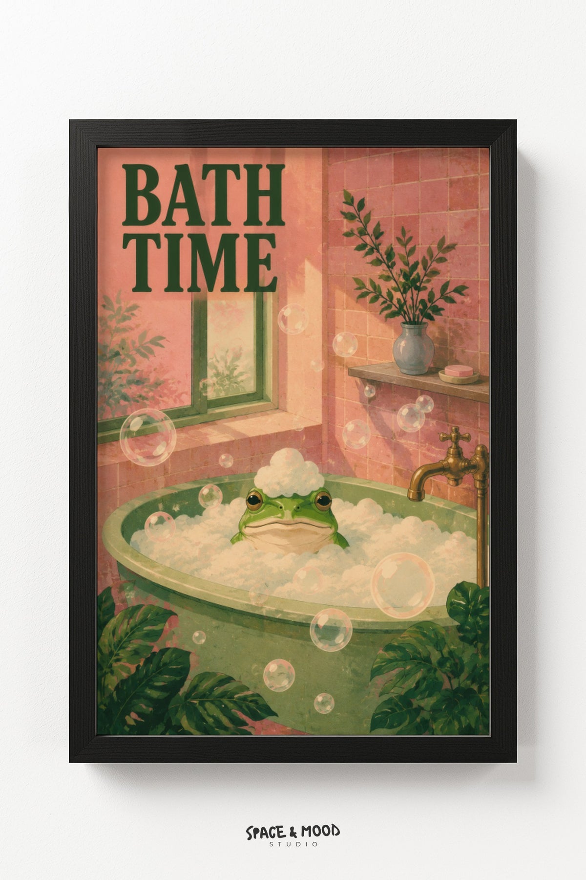 Frog Green Bath Time