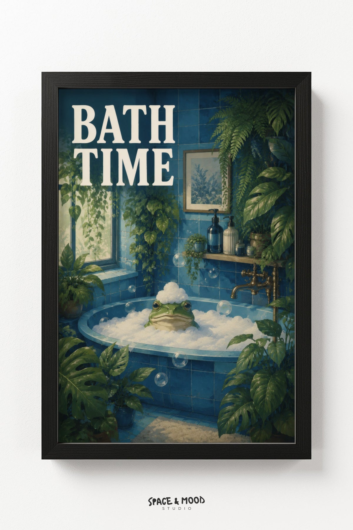 Frog Blue Bath Time
