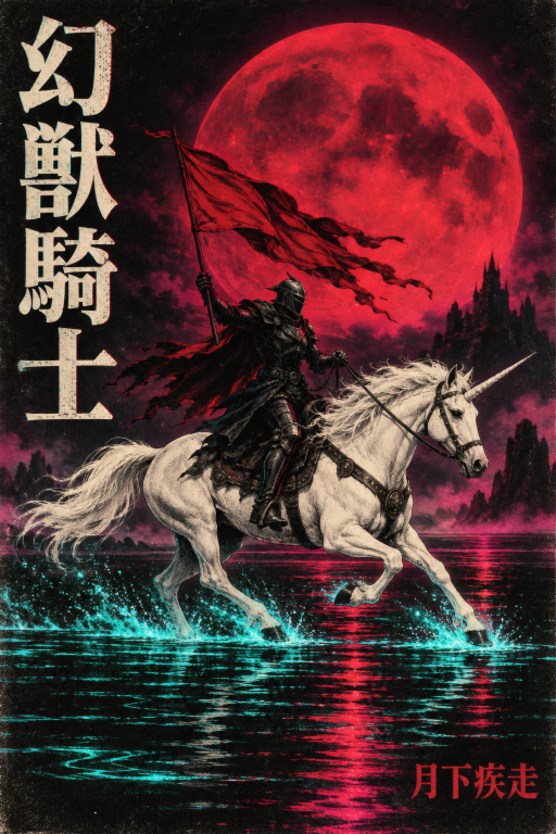 Knight Unicorn Cyberpunk