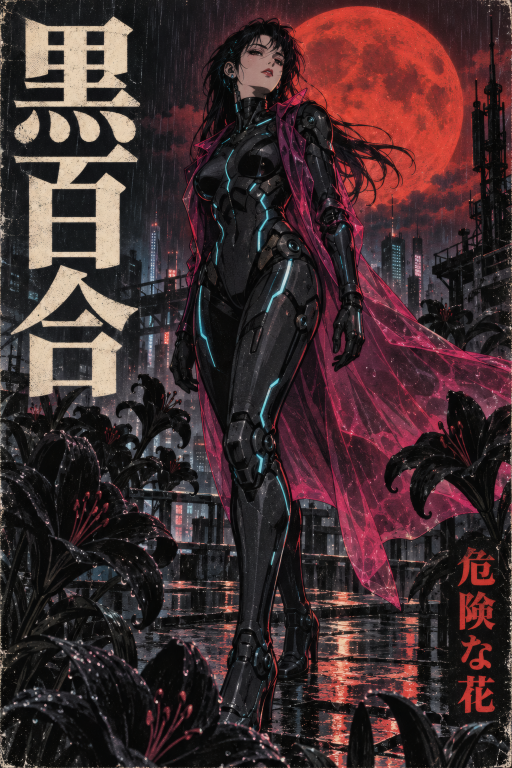 Black Lily Warrior Cyberpunk