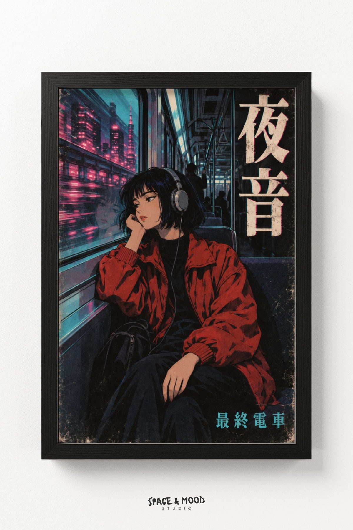Woman Train Window Cyberpunk