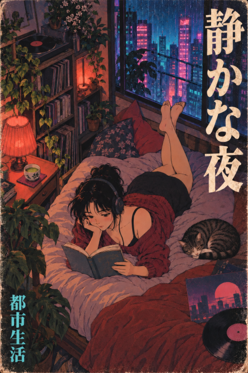 Woman Reading Bed Cat