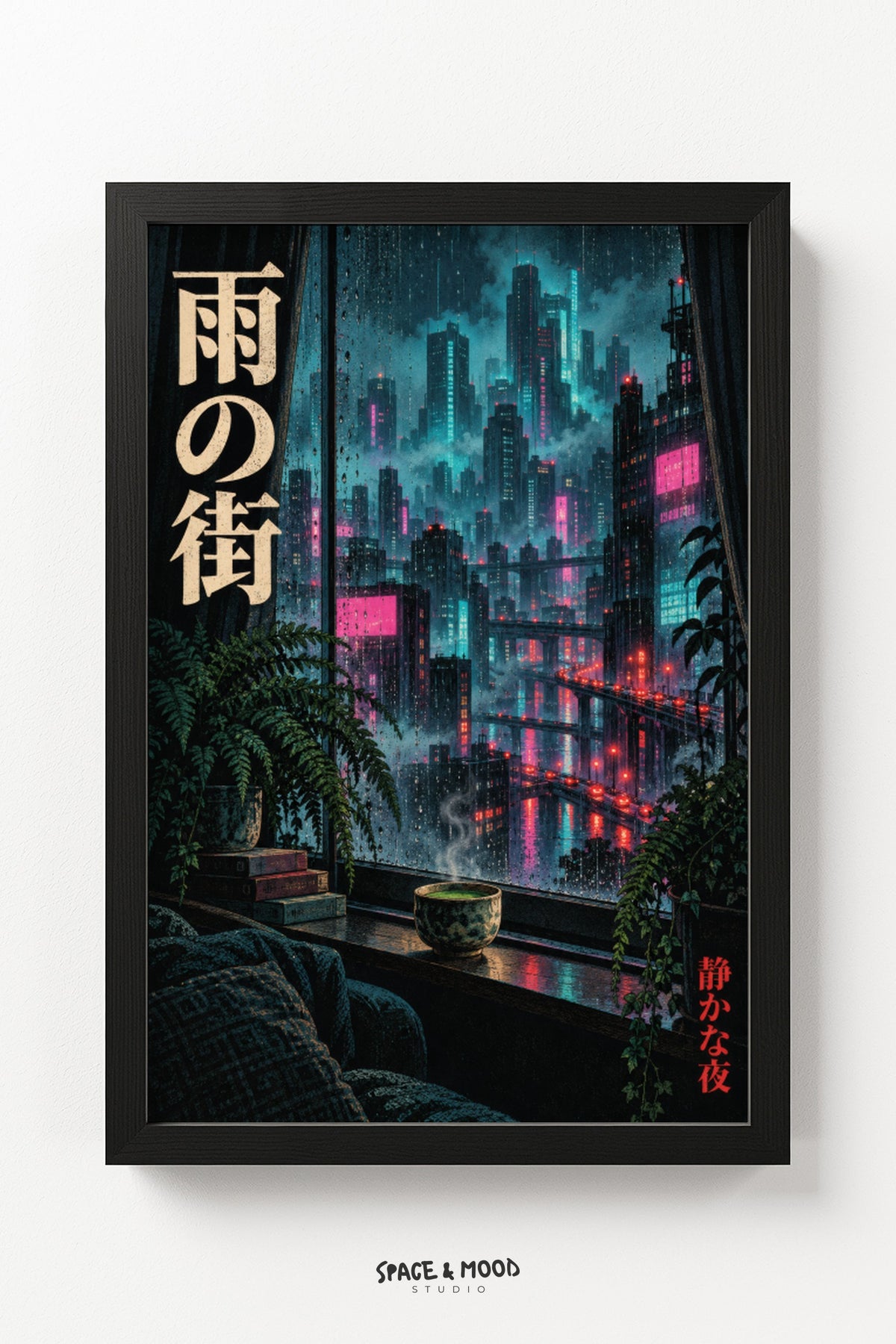Rainy City Window Neon