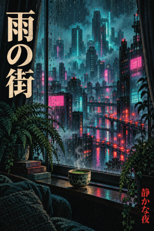 Rainy City Window Neon