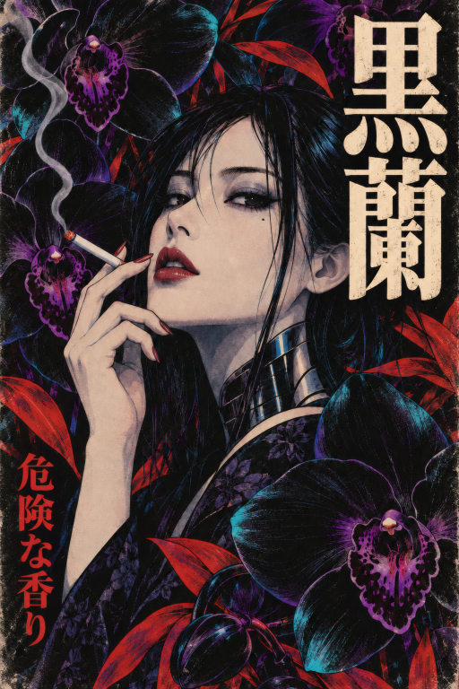 Woman Orchid Smoke Neon