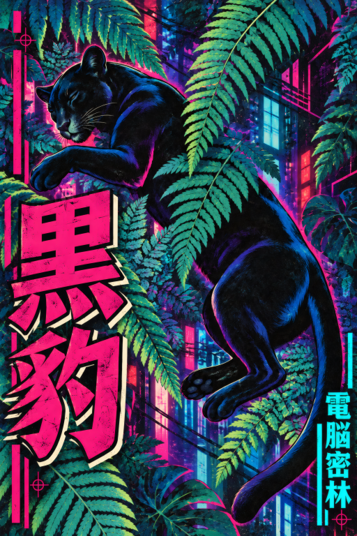 Black Panther Cyberpunk Jungle