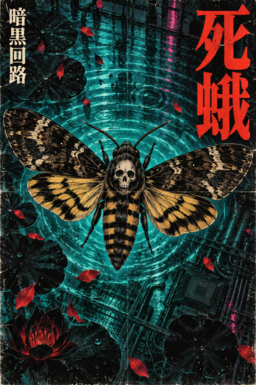 Death Moth Cyberpunk Skull