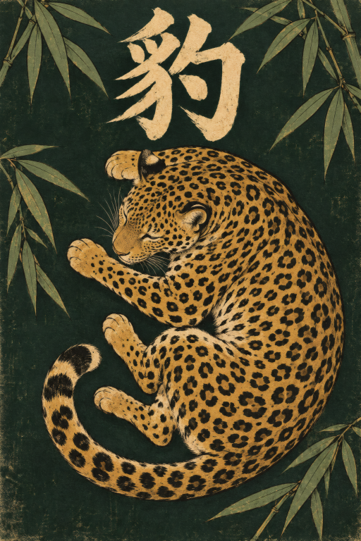 Leopard Bamboo Green