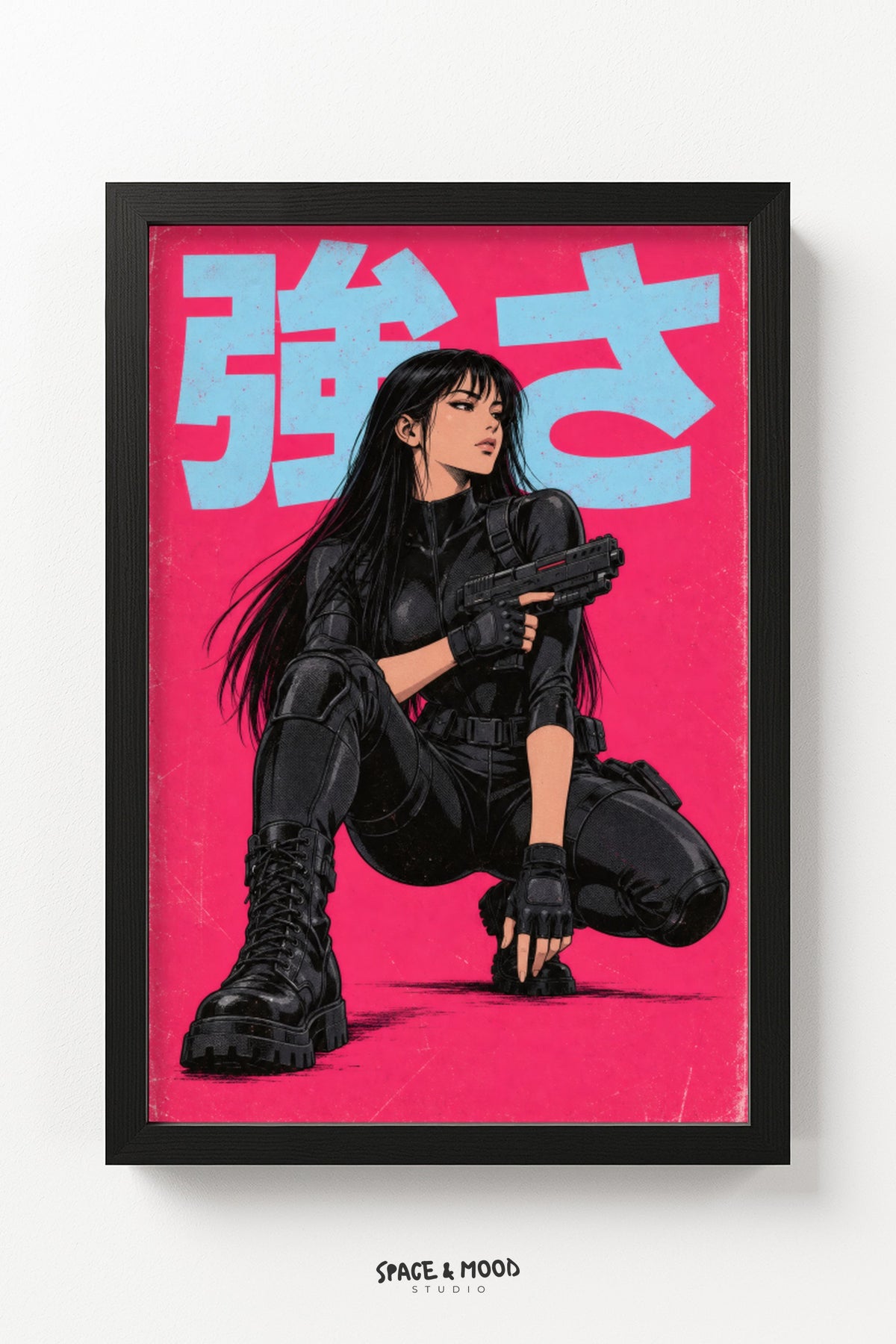 Warrior Woman Pink Crouch
