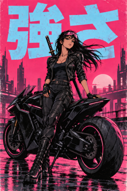 Warrior Woman Motorcycle