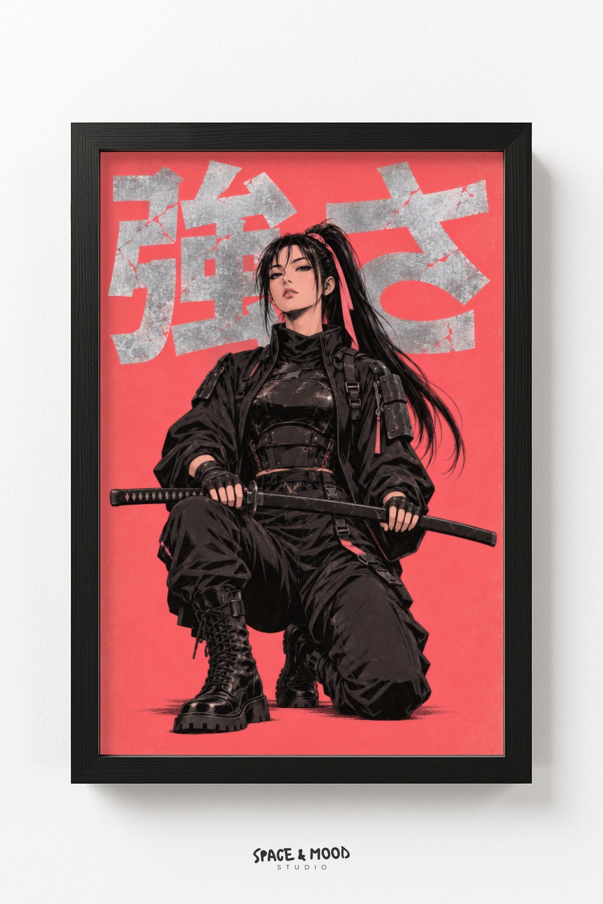 Warrior Woman Kneeling Sword