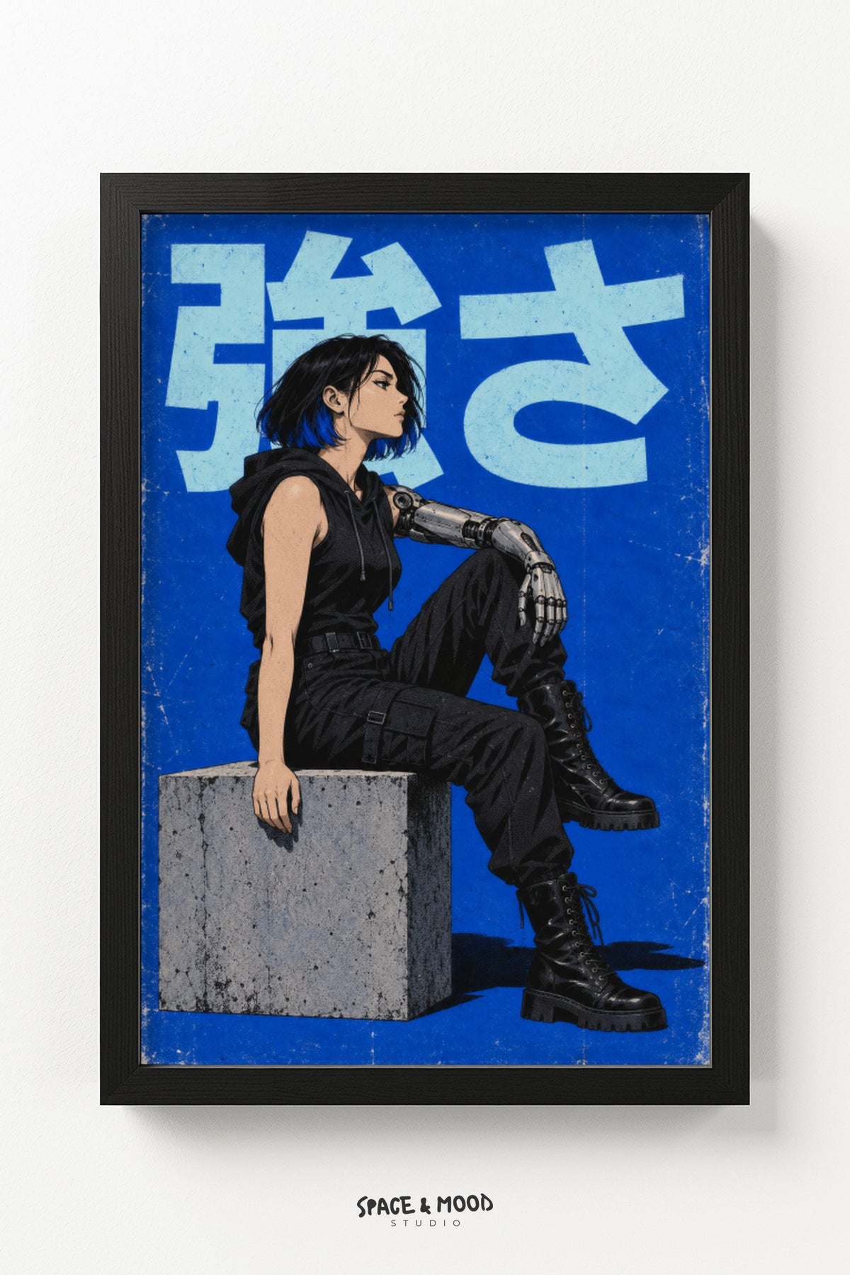 Warrior Woman Blue Seated