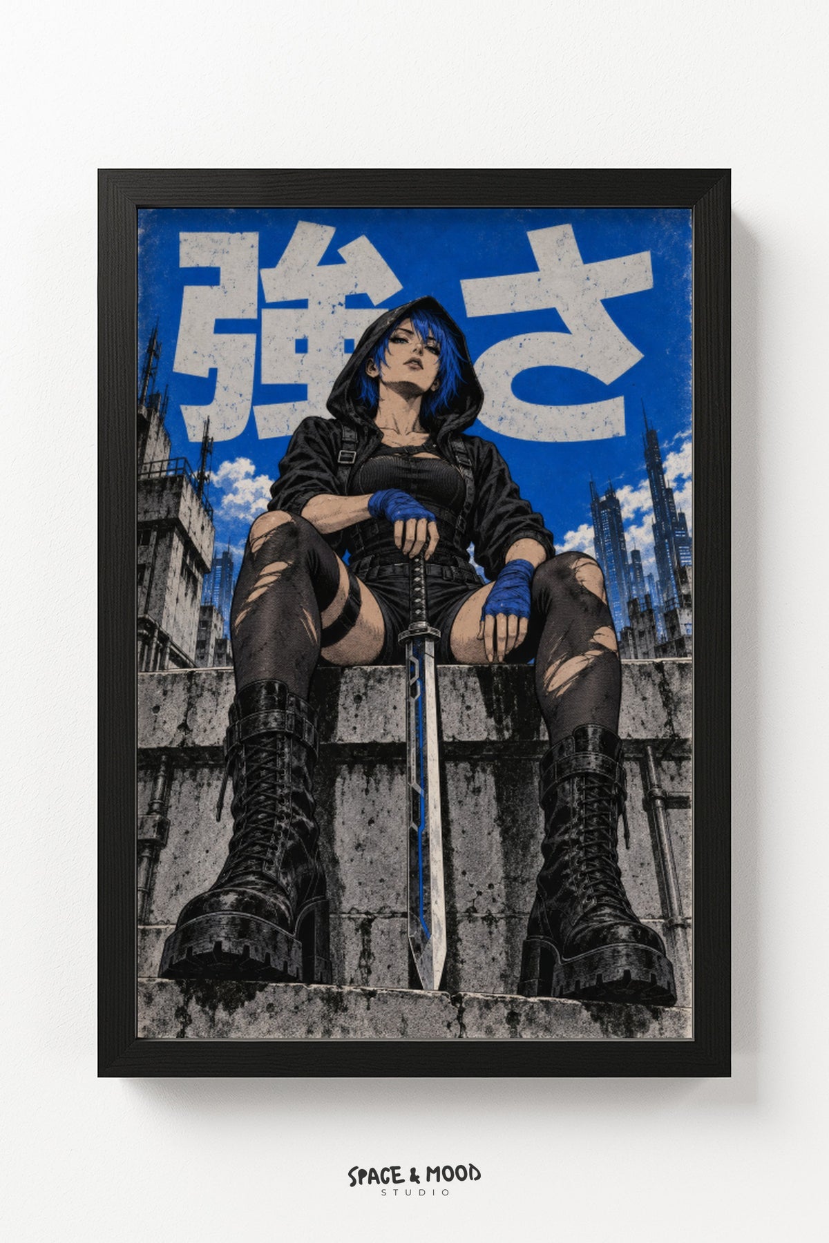 Warrior Woman Hooded Seated