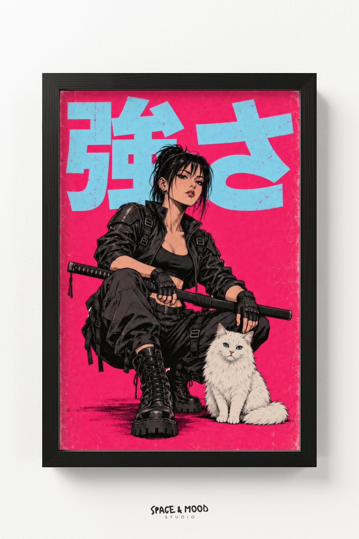 Warrior Woman Pink Cat