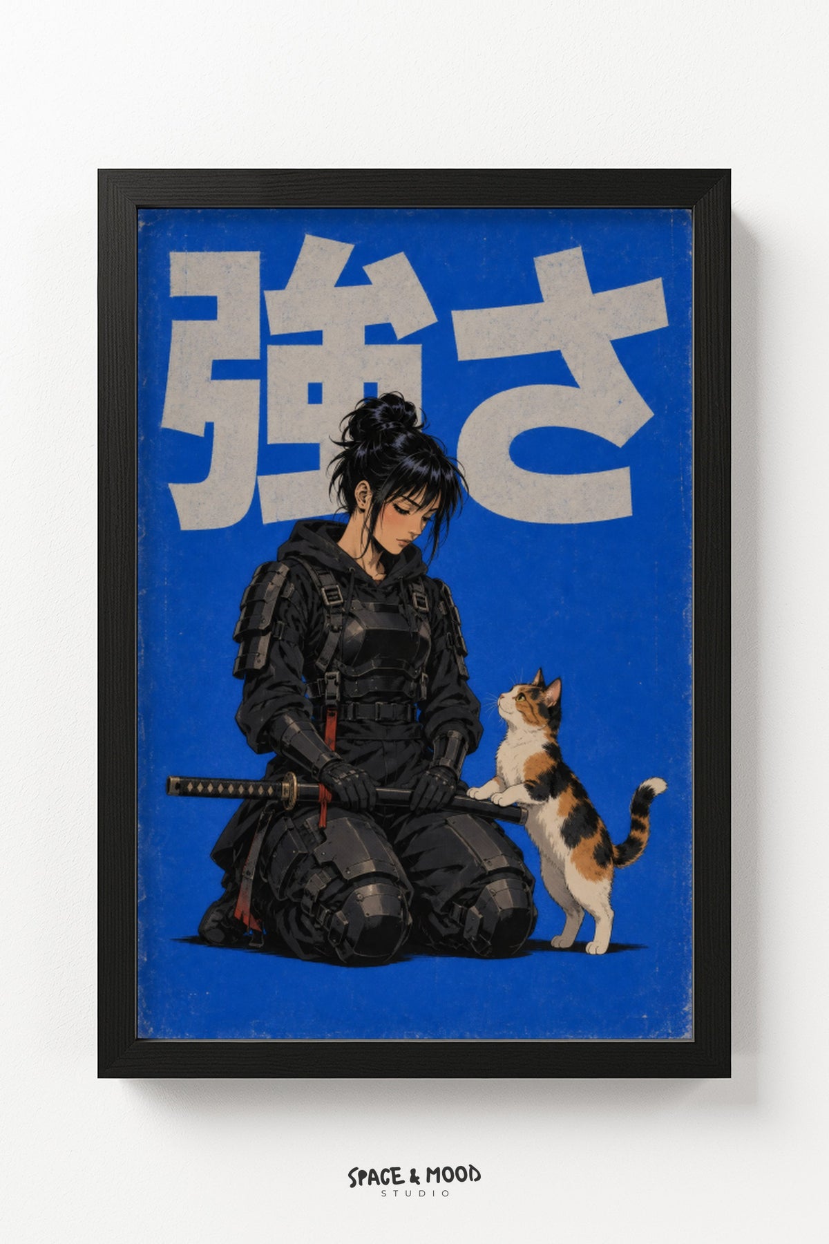 Warrior Woman Blue Cat Sword