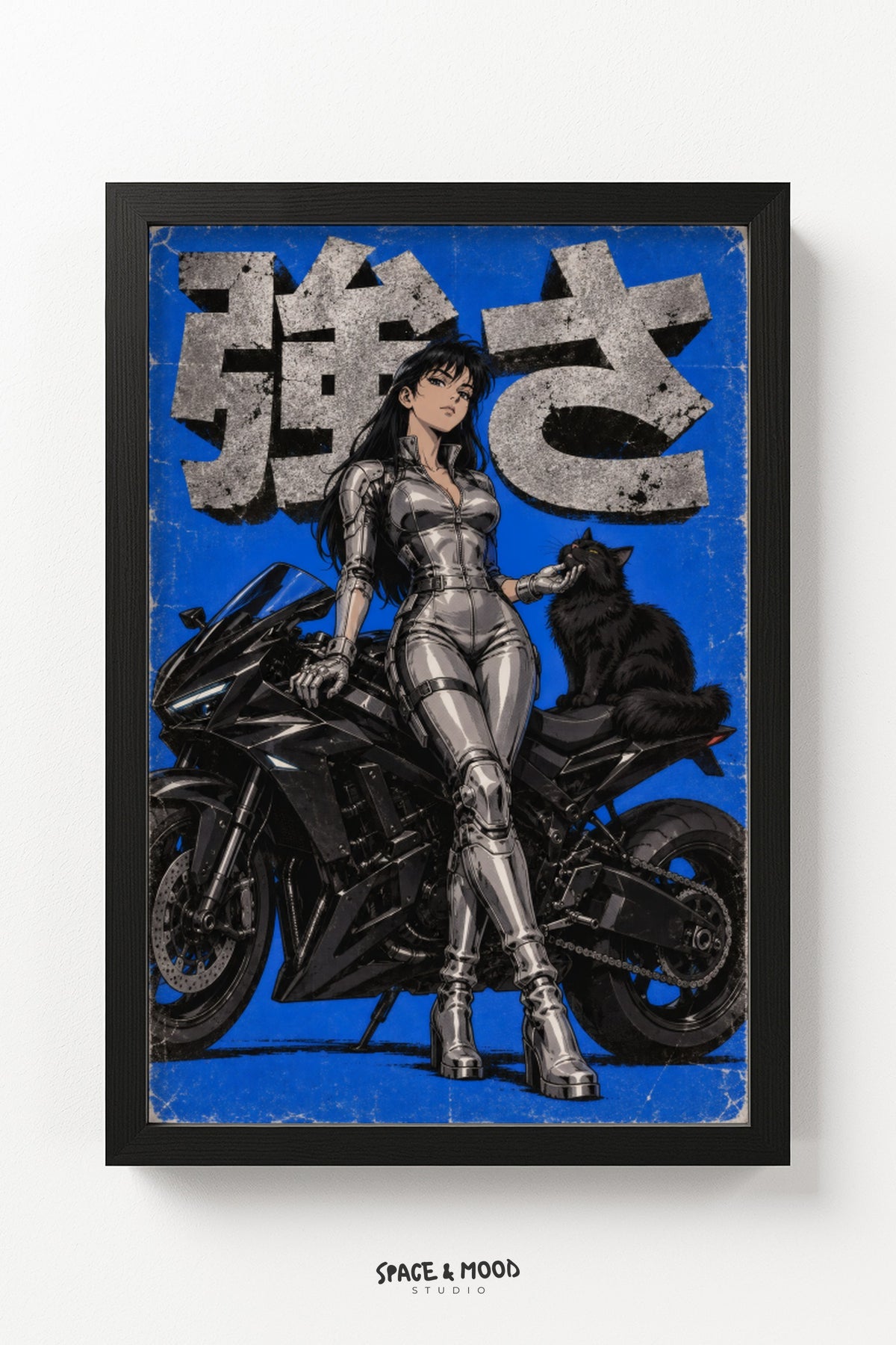 Warrior Woman Silver Motorcycle