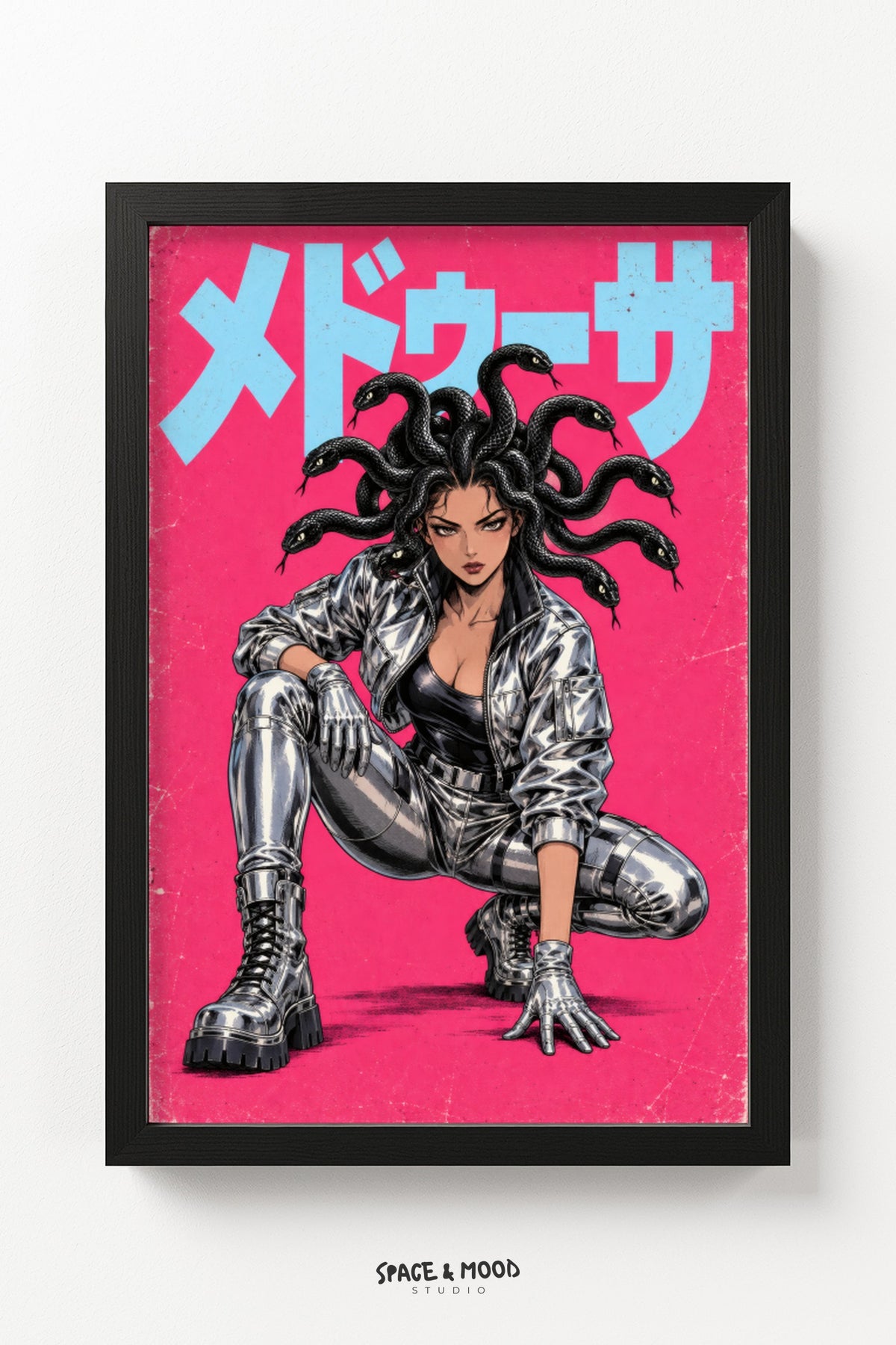 Medusa Warrior Woman Pink