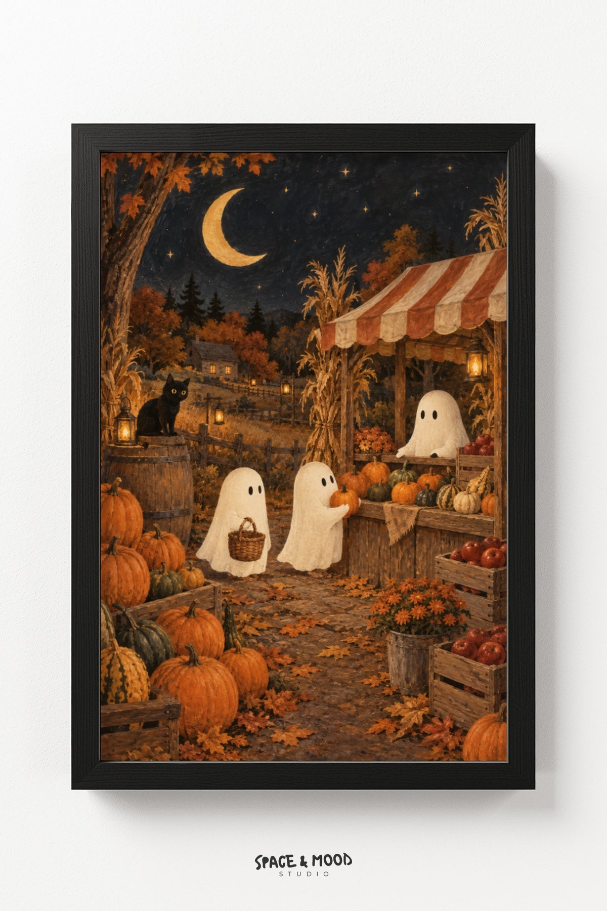 Ghosts Pumpkin Market Autumn