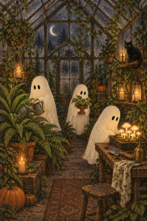 Ghosts Greenhouse Autumn Cozy