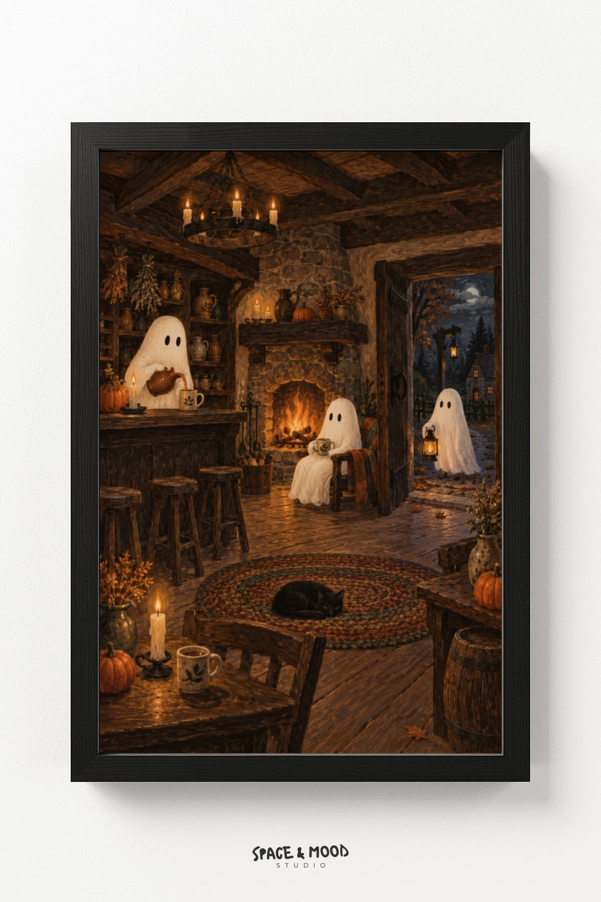 Ghosts Fireplace Lounge Cozy