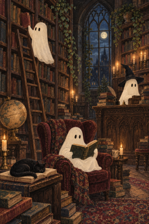 Ghosts Reading Library Cozy