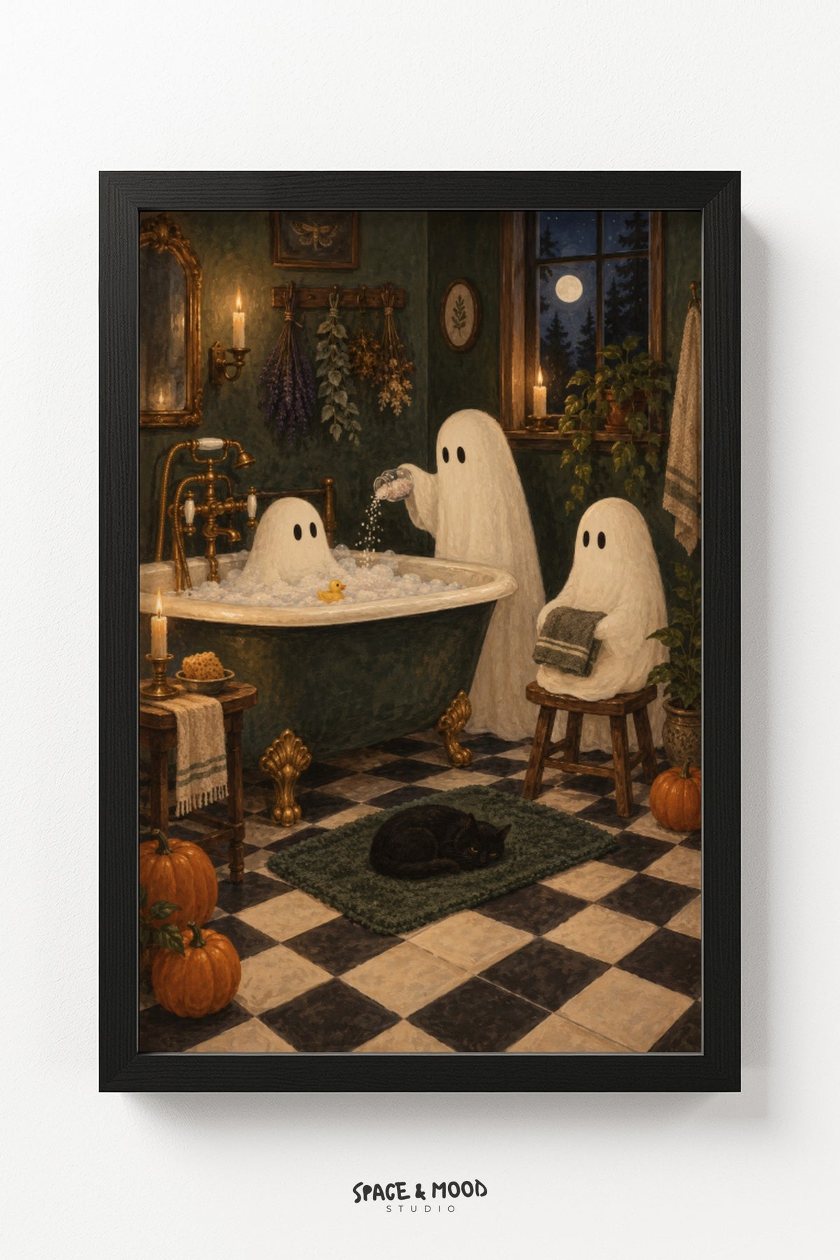 Ghosts Bathtub Bathroom Cozy