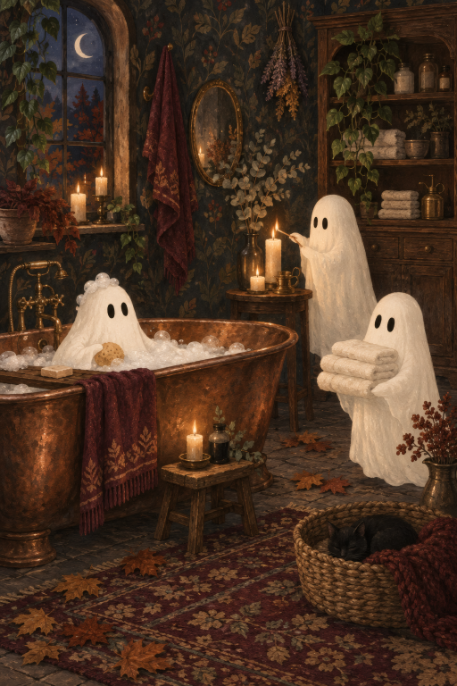 Ghosts Copper Tub Cozy