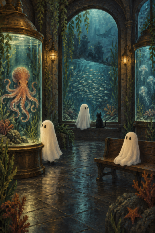 Ghosts Aquarium Octopus Tunnel