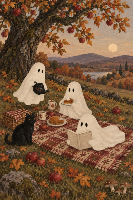 Ghosts Picnic Autumn Tree