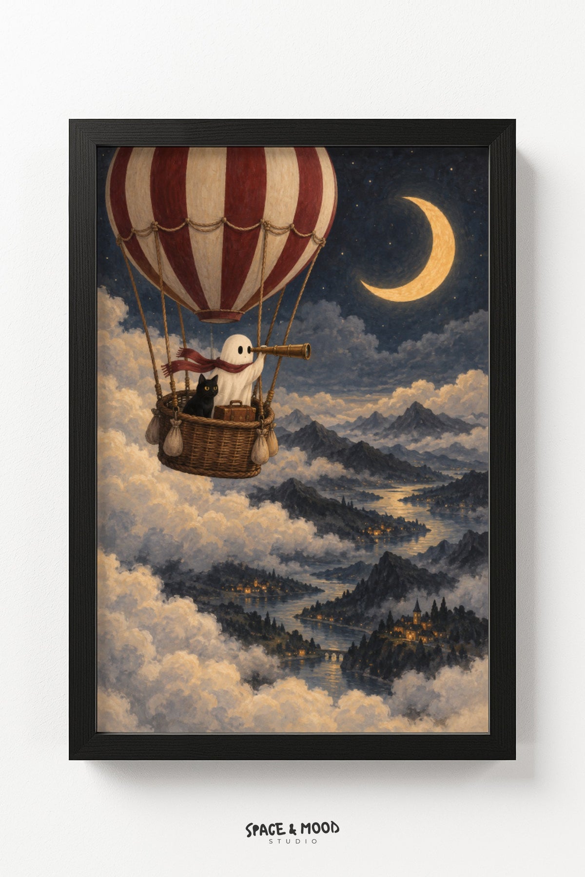 Ghost Hot Air Balloon Moon
