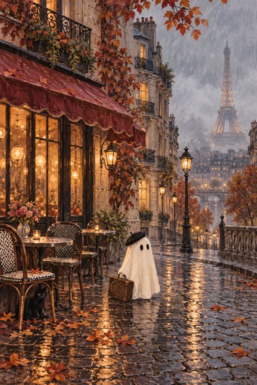 Ghost Paris Street Rain