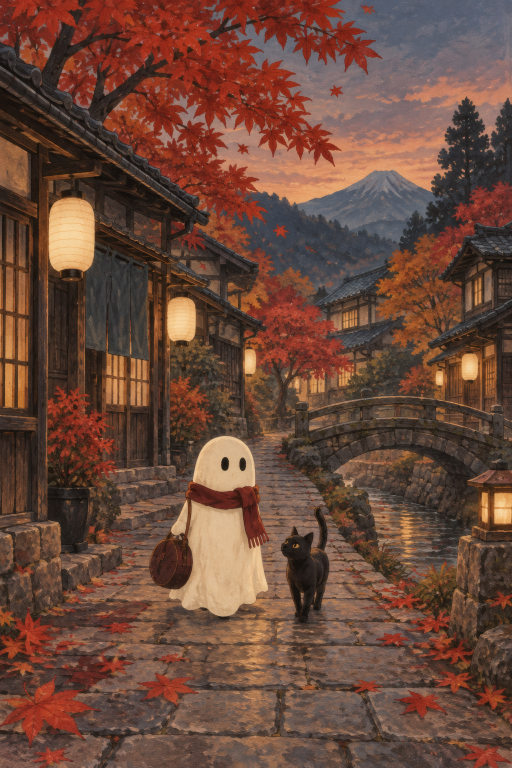 Ghost Village Bridge Autumn