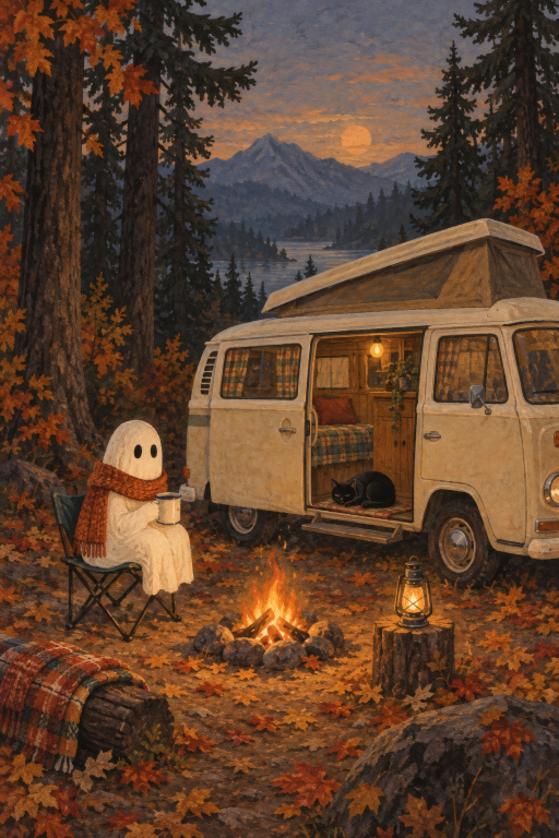 Ghost Campervan Forest Camp