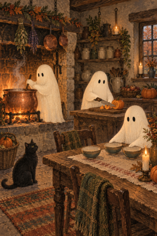 Ghosts Kitchen Table Cozy