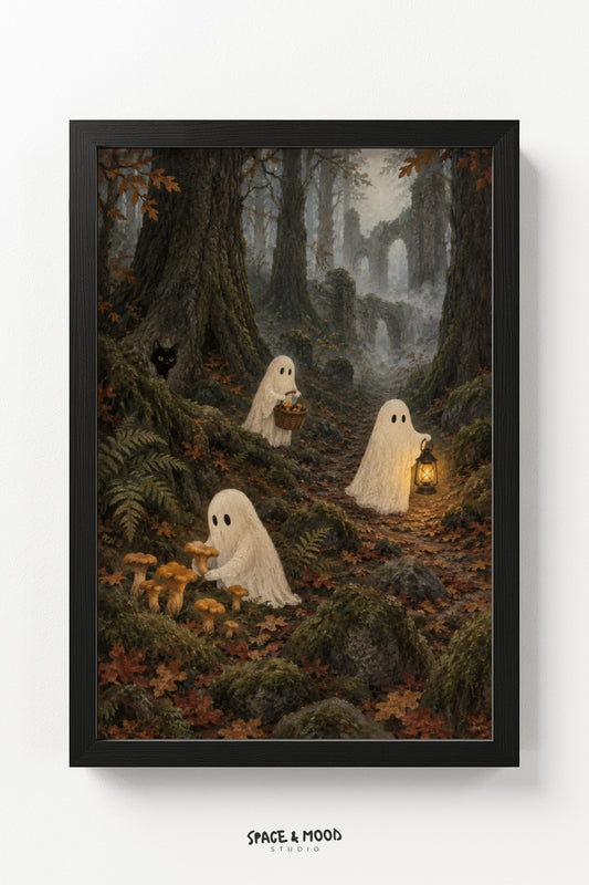Ghosts Forest Lantern Night