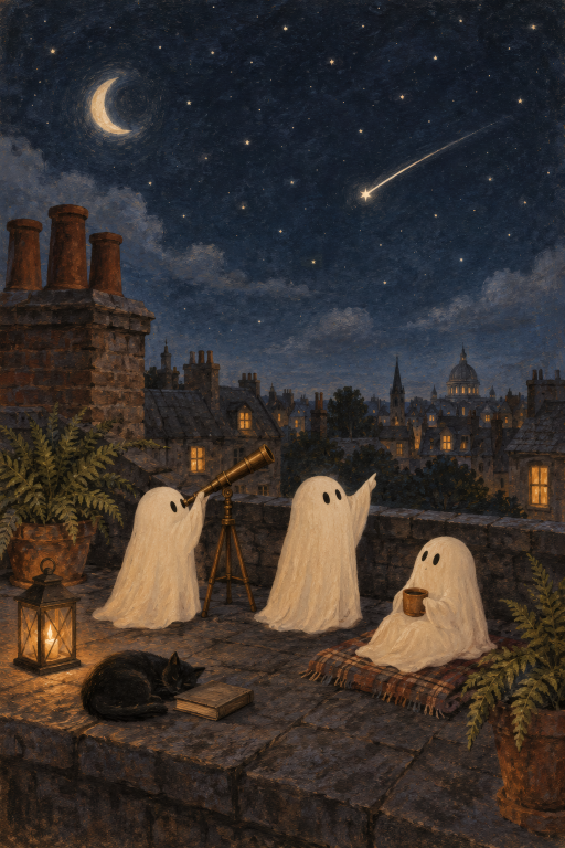 Ghosts Rooftop Shooting Star