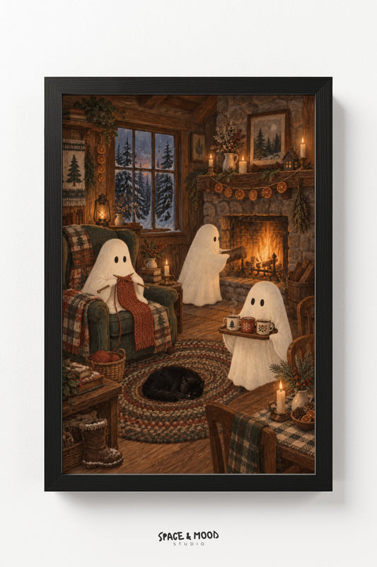 Ghosts Fireplace Cabin Cozy