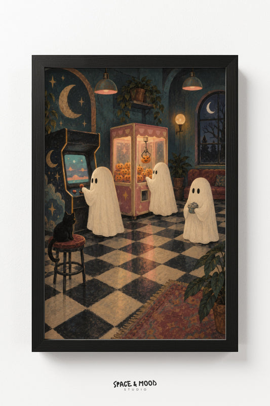 Ghosts Arcade Night Cozy