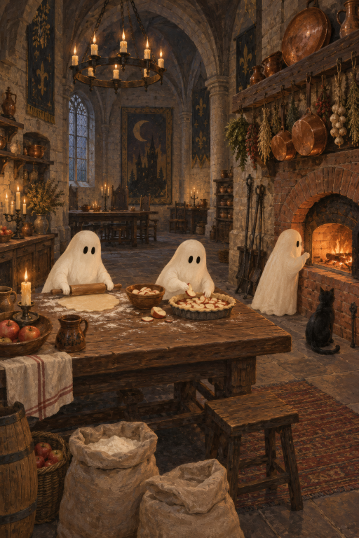 Ghosts Dinner Table Castle