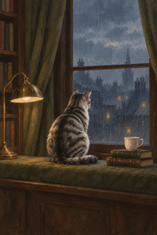 Cat Window Reading Nook
