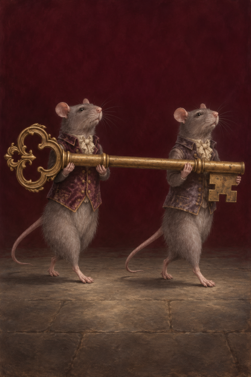Mice Carrying Key Victorian